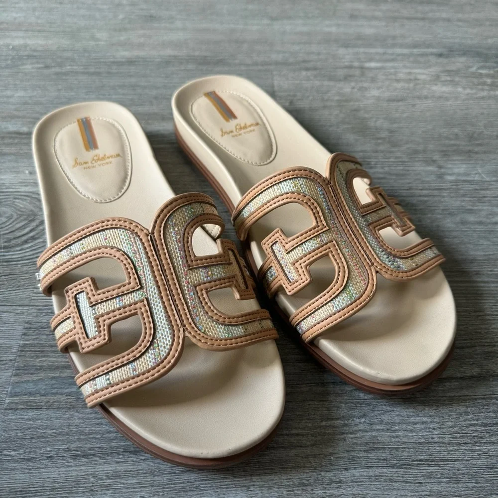 Sam Edelman Tan and Gold Sandals - Picture 1 of 6